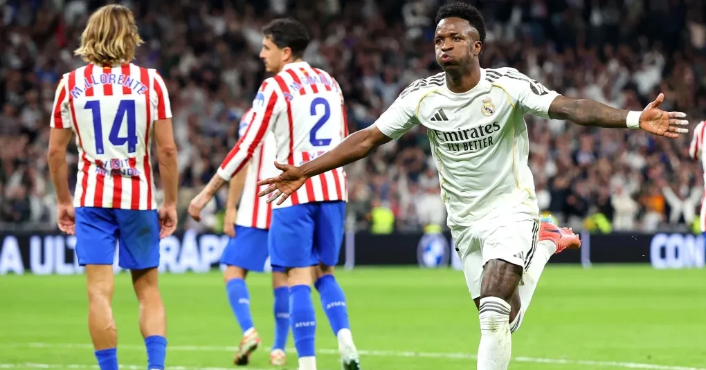 Vinícius Júnior faz dois e garante vitória do Real Madrid sobre o Atlético na LaLiga
