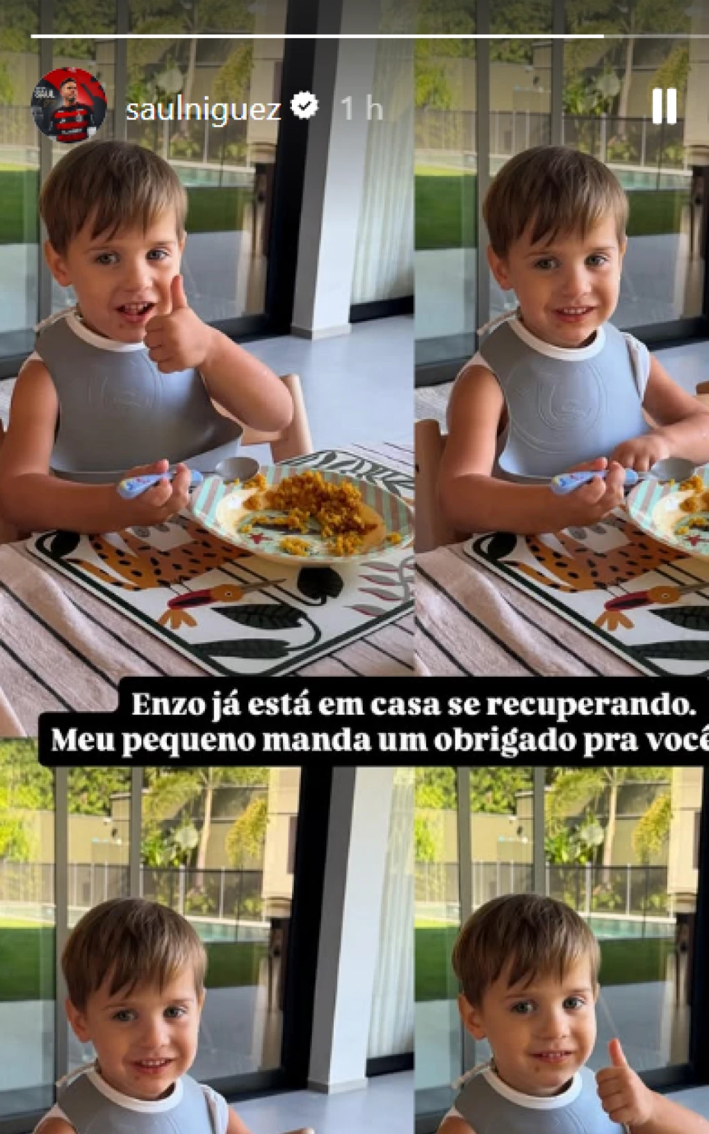 Após vitória do Flamengo, Saúl informa que filho deixou UTI e está em casa | Flamengo | O Dia