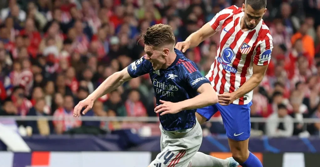 Atlético de Madrid x Arsenal: veja pênalti em Gyökeres na ida da semifinal | CNN Brasil