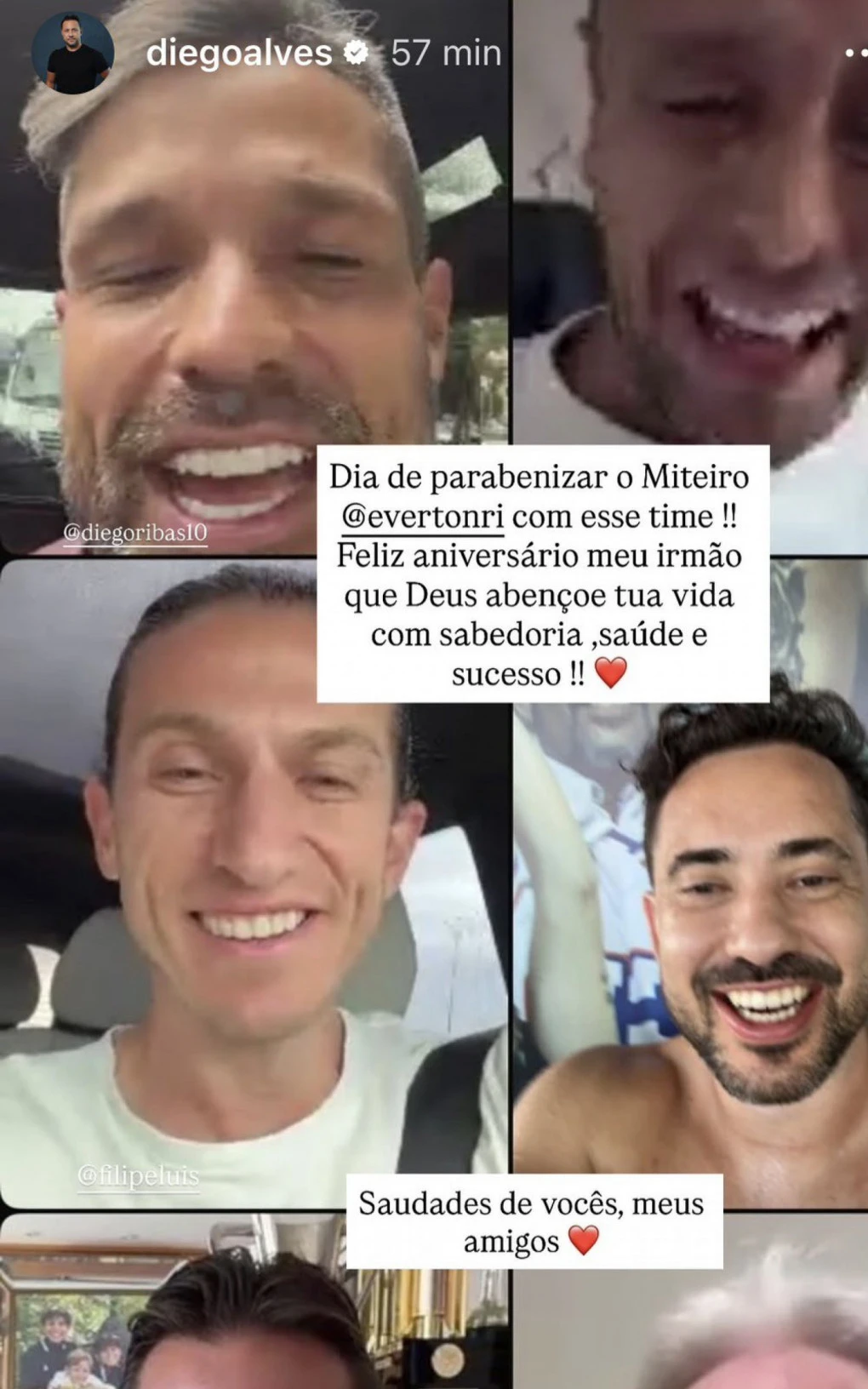 Campeões pelo Flamengo se reúnem com Jorge Jesus em aniversário de Everton Ribeiro | Flamengo | O Dia