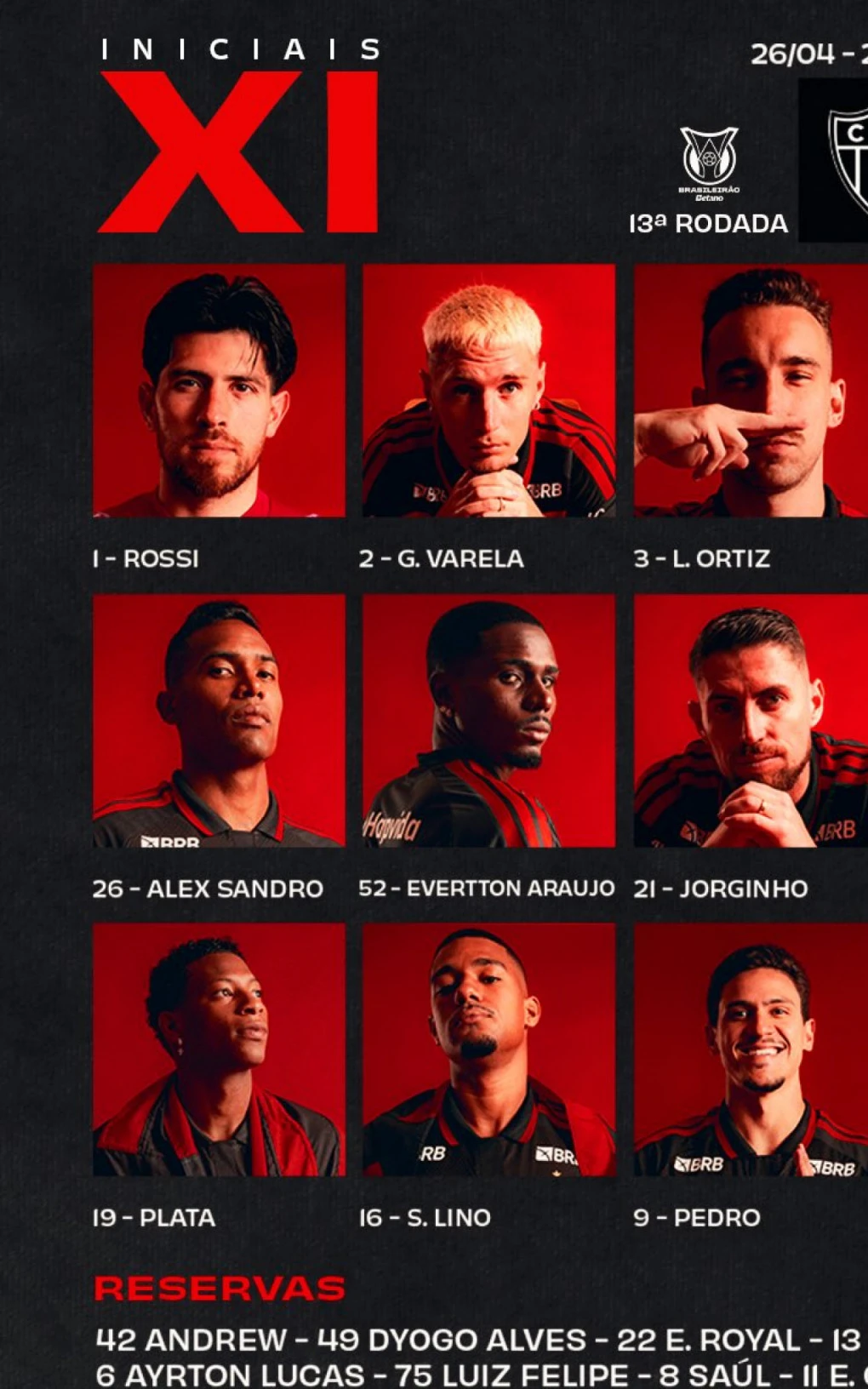 Em busca de mais uma vitória, Flamengo está escalado para encarar o Atlético-MG | Flamengo | O Dia