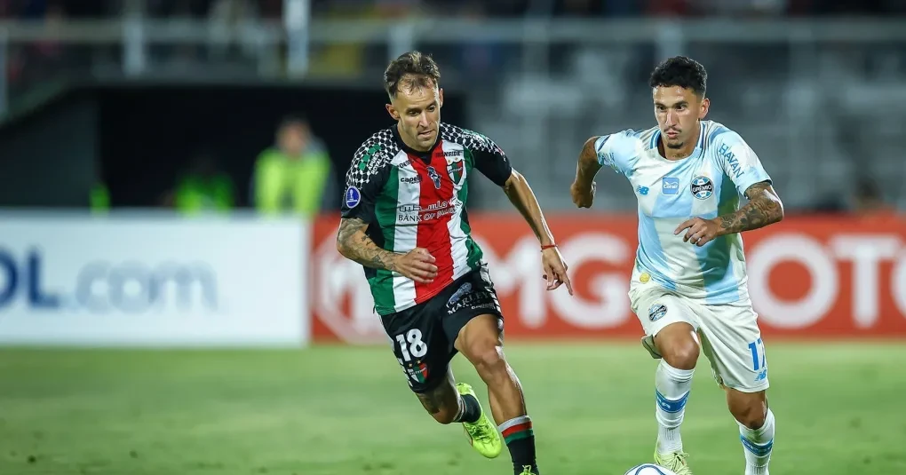 Grêmio empata sem gols com Palestino na La Cisterna pela Sul-Americana