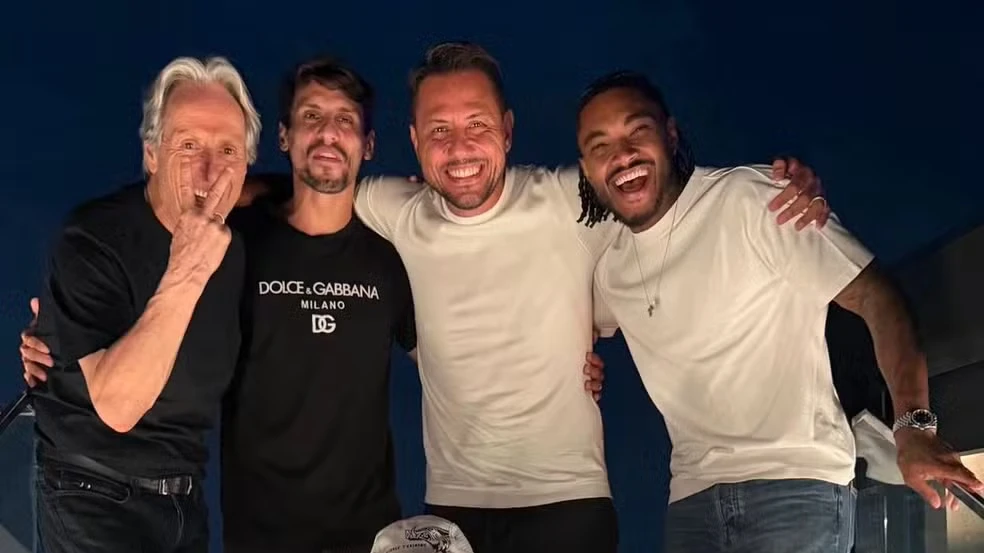 Jorge Jesus se encontra com jogadores do Flamengo de 2019: 'Melhor time que tive' | Flamengo | O Dia