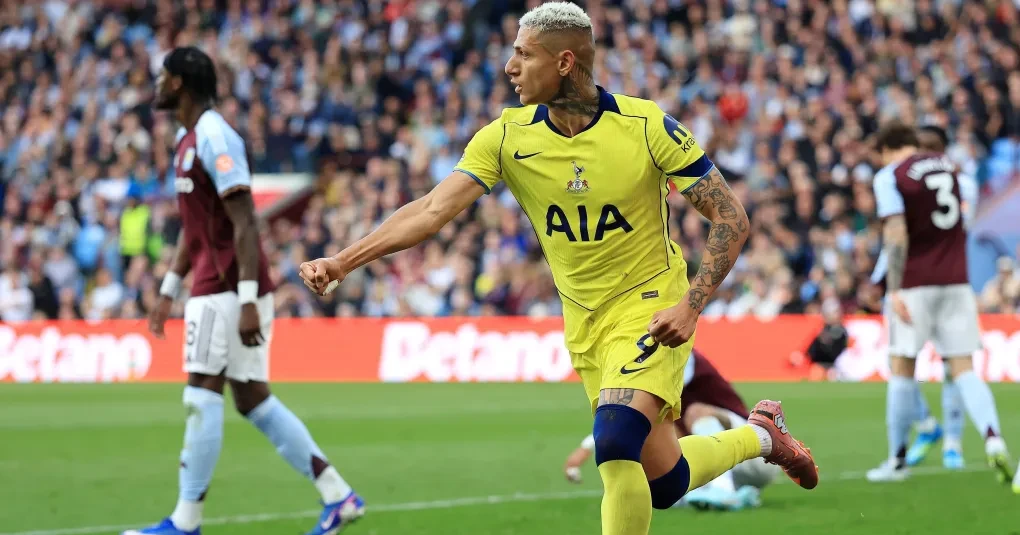 Richarlison marca, Tottenham vence Aston Villa e deixa Z3 do Inglês | CNN Brasil