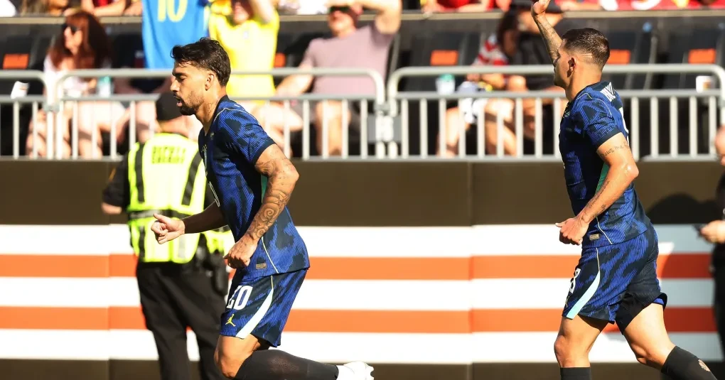 Bruno Guimarães marca e abre amistoso Brasil x Egito em Cleveland