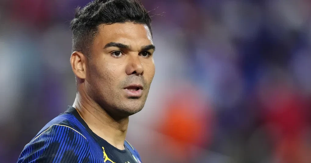 Casemiro dando entrevista após a vitória do Brasil por 3 a 0 sobre o Haiti
