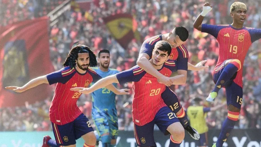 Tela do menu do EA Sports FC 26 com logotipo do modo "The World's Game" e bandeiras de seleções