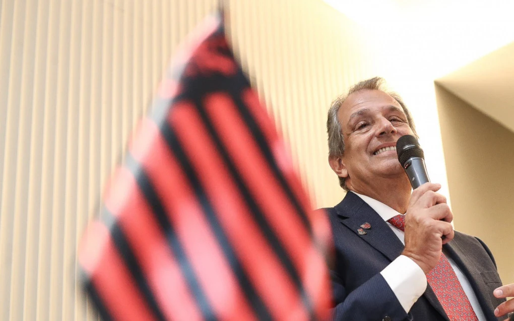 Luiz Eduardo Baptista (Bap), presidente do Flamengo, em evento oficial no clube