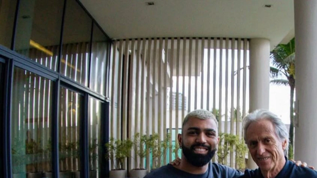 Gabigol compartilha imagem de encontro com o técnico Jorge Jesus | Flamengo | O Dia