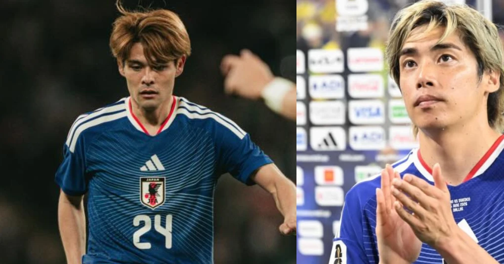 Jogadores da seleção japonesa durante aquecimento antes de partida