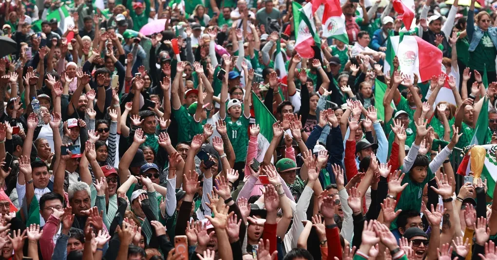 México registra o maior ‘ola’ do mundo em ato coletivo na Cidade do México