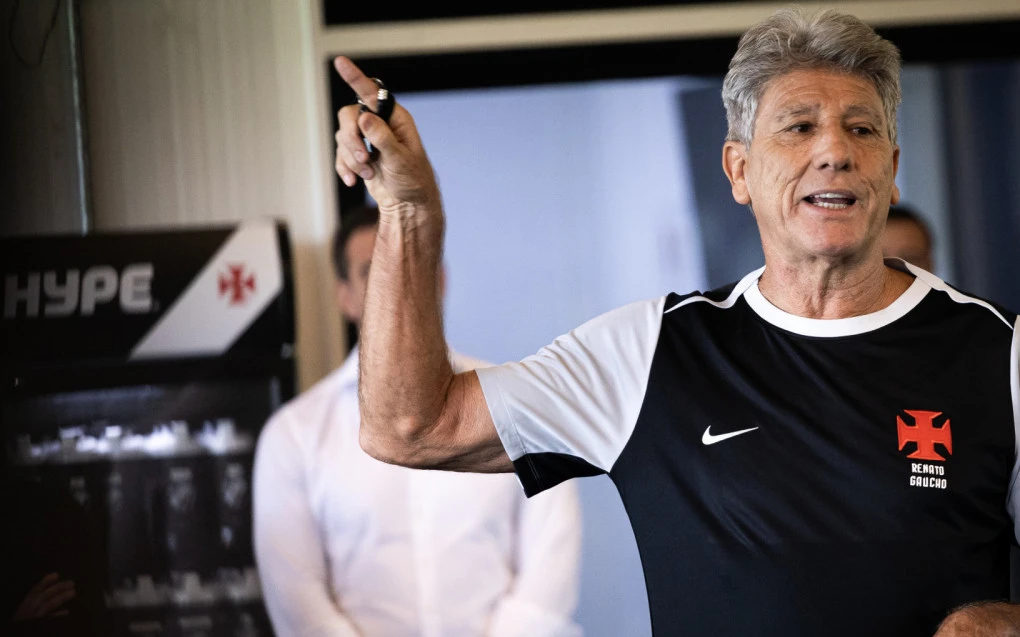 Renato Gaúcho em coletiva após deixar o comando técnico do Vasco