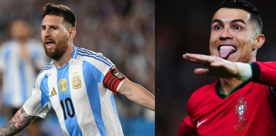 Lionel Messi comemorando gol pela seleção da Argentina durante partida