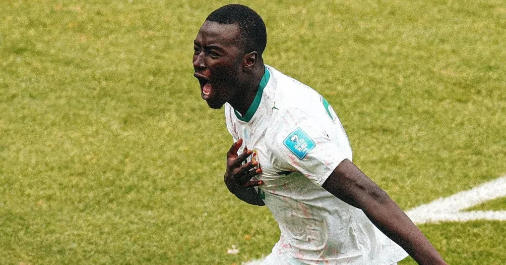 Comemoração dos jogadores de Senegal após gol contra o Iraque em Toronto