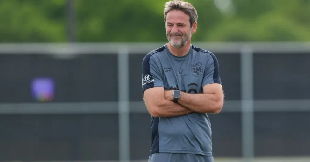 Thomas Christiansen em coletiva do Panamá antes do jogo no MetLife Stadium