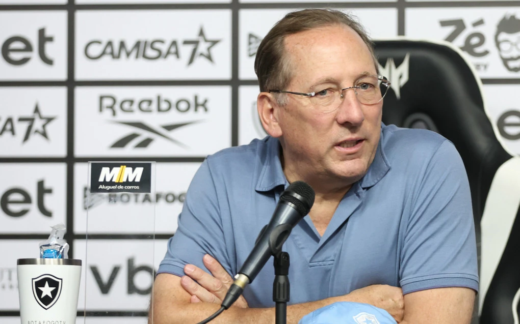 John Textor em evento do Botafogo antes do afastamento da SAF em abril