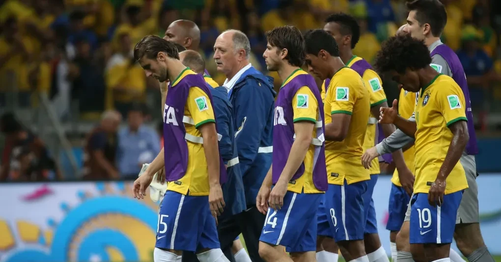 Torcedores no Mineirão após a goleada da Alemanha sobre o Brasil na Copa de 2014