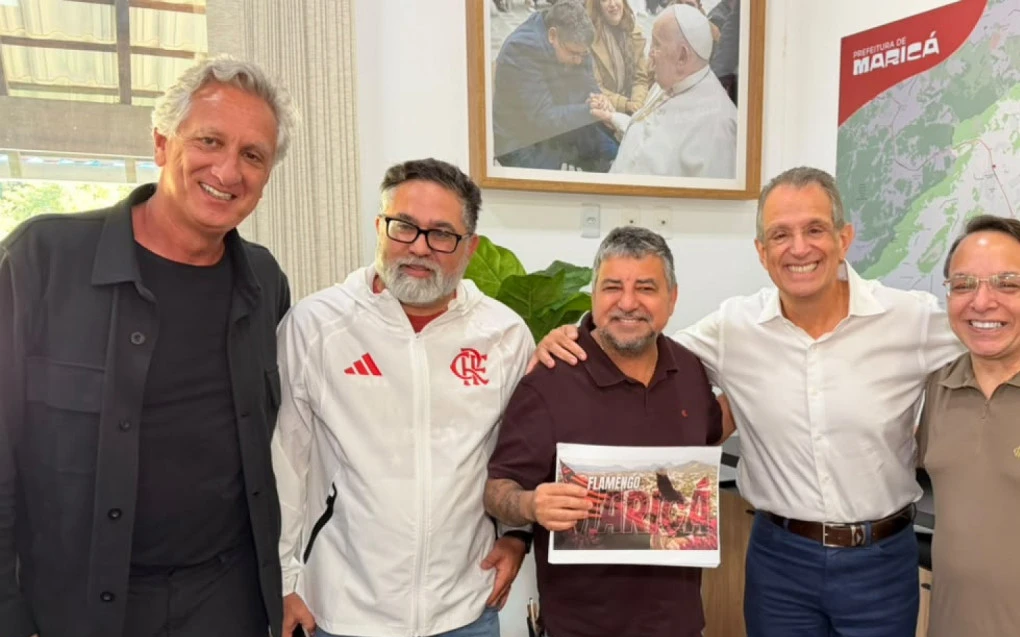 Reunião entre dirigentes do Flamengo e representantes da prefeitura de Maricá