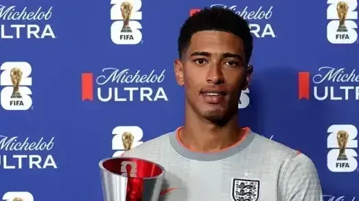 Jude Bellingham comemorando gol com a seleção da Inglaterra