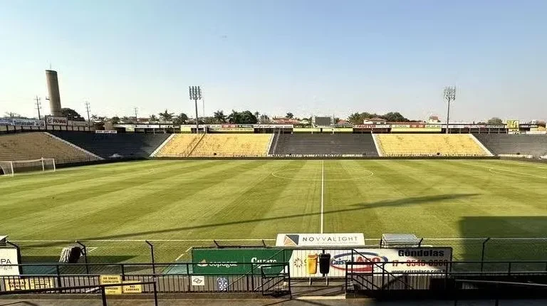 Panorama do Estádio Jorge Ismael de Biasi antes da partida entre Novorizontino e Atlético-GO