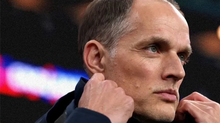 Thomas Tuchel falando em entrevista coletiva após eliminação da Inglaterra