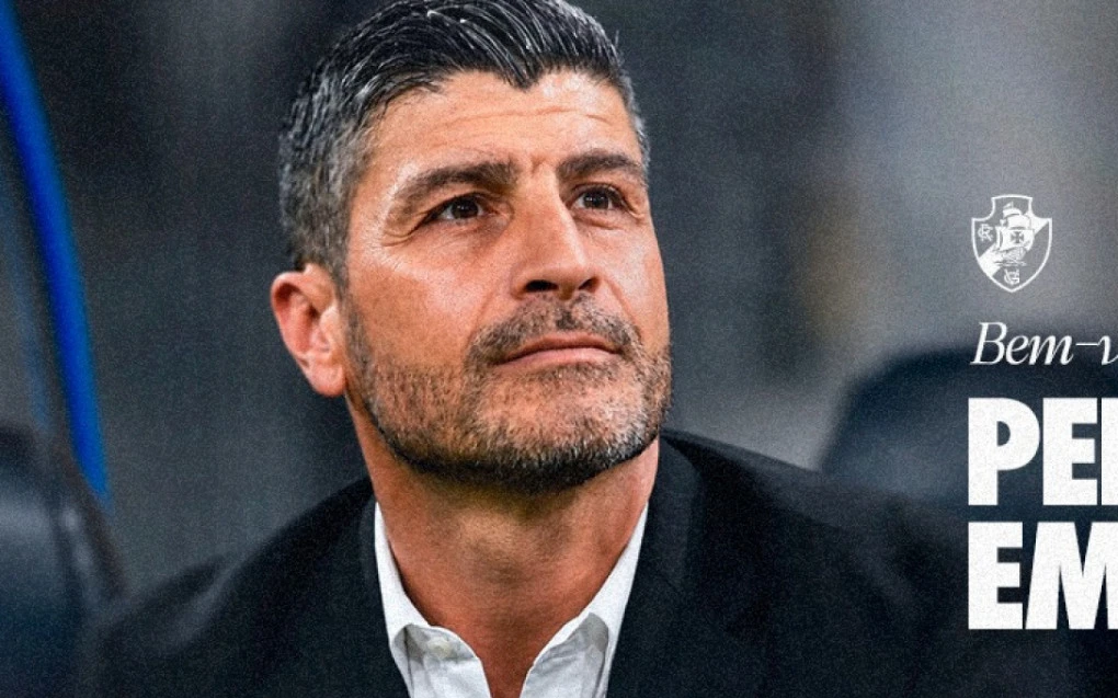 Pedro Emanuel durante apresentação como técnico do Vasco