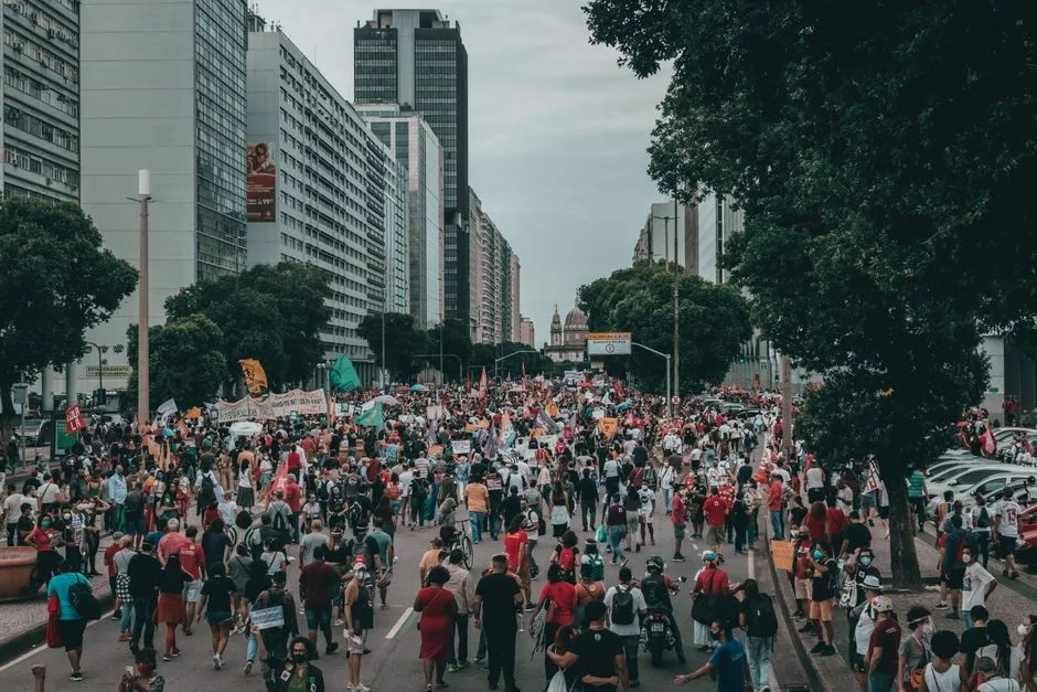 crowd outside São Januário stadium Futebol Rio de Janeiro