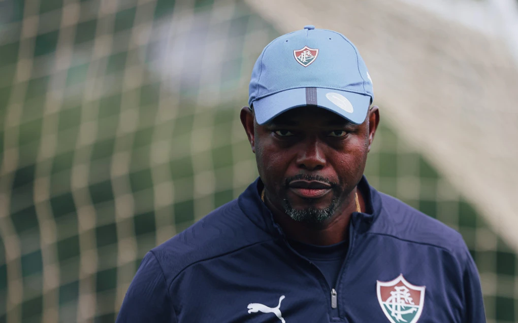 Marcão durante treino do Fluminense no CT Carlos Castilho