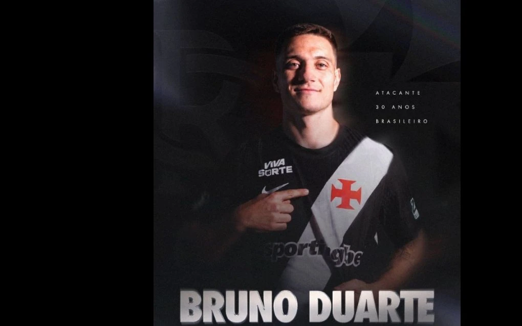 Vasco anuncia contratação do atacante Bruno Duarte
